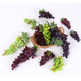 Maxbell Artificial Fake Grape Fruit Home Kitchen Cabinet Display Purple-60 grapes