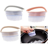 Maxbell Dish Cleaning Brush Kitchen Brushes with Handle Pink