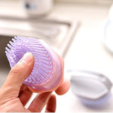 Maxbell Dish Cleaning Brush Kitchen Brushes with Handle Blue