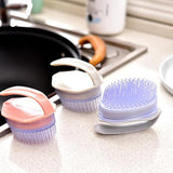 Maxbell Dish Cleaning Brush Kitchen Brushes with Handle Blue