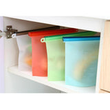 Maxbell Silicone Refrigerator Vacuum Sealed Food Storage Bag Fresh Saver Blue