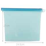 Maxbell Silicone Refrigerator Vacuum Sealed Food Storage Bag Fresh Saver Blue