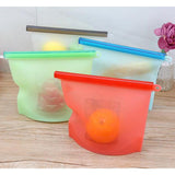 Maxbell Silicone Refrigerator Vacuum Sealed Food Storage Bag Fresh Saver White