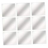 3D DIY Tile Square Mirror Stickers Wall Mosaic Decal Home Decor 9 Pieces