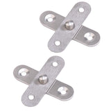 Maxbell 2Pcs Stainless Steel Concealed 360 Degree Rotary Hinge Revolving Door Hinge