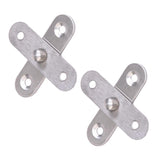 Maxbell 2Pcs Stainless Steel Concealed 360 Degree Rotary Hinge Revolving Door Hinge