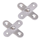 Maxbell 2Pcs Stainless Steel Concealed 360 Degree Rotary Hinge Revolving Door Hinge