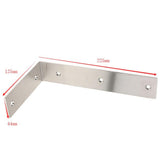Maxbell Stainless Steel Floating Shelf Bracket Corner Brace Support 225 x 125mm