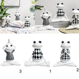 Maxbell Resin Creative Yoga Frog Figurine Home Office Tabletop Ornament Decor Gift A