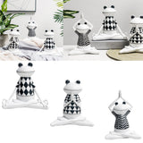 Maxbell Resin Creative Yoga Frog Figurine Home Office Tabletop Ornament Decor Gift A