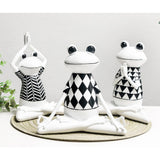 Maxbell Resin Creative Yoga Frog Figurine Home Office Tabletop Ornament Decor Gift A