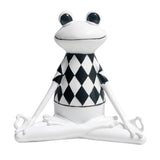 Maxbell Resin Creative Yoga Frog Figurine Home Office Tabletop Ornament Decor Gift A