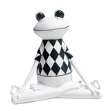 Maxbell Resin Creative Yoga Frog Figurine Home Office Tabletop Ornament Decor Gift A
