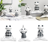 Maxbell Resin Creative Yoga Frog Figurine Home Office Tabletop Ornament Decor Gift A