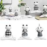 Maxbell Resin Creative Yoga Frog Figurine Home Office Tabletop Ornament Decor Gift A