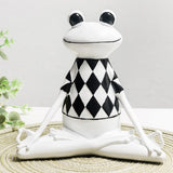 Maxbell Resin Creative Yoga Frog Figurine Home Office Tabletop Ornament Decor Gift A