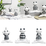 Maxbell Resin Creative Yoga Frog Figurine Home Office Tabletop Ornament Decor Gift A