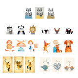 Maxbell 3 Panels Cute Canvas Paintings Wall Decor for Living Room Nursery Room A