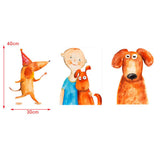 Maxbell 3 Panels Cute Canvas Paintings Wall Decor for Living Room Nursery Room E