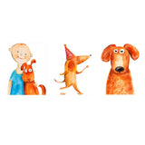 Maxbell 3 Panels Cute Canvas Paintings Wall Decor for Living Room Nursery Room E
