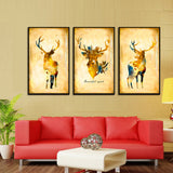 Maxbell 3 Panels Cute Canvas Paintings Wall Decor for Living Room Nursery Room F
