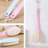 Maxbell Long Handle SPA Bath Exfoliation Brush Body Shower Scrubber Massager Pink