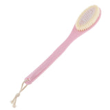 Maxbell Long Handle SPA Bath Exfoliation Brush Body Shower Scrubber Massager Pink