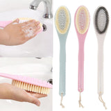 Maxbell Long Handle SPA Bath Exfoliation Brush Body Shower Scrubber Massager Pink