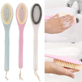 Maxbell Long Handle SPA Bath Exfoliation Brush Body Shower Scrubber Massager Pink