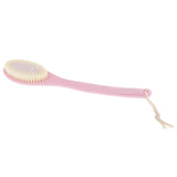 Maxbell Long Handle SPA Bath Exfoliation Brush Body Shower Scrubber Massager Pink