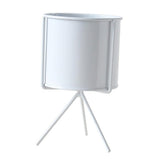 Maxbell Iron Plant Stand Flower Pot Rack Indoor Outdoor Garden Decor 9cm Dia White