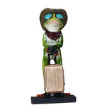 Maxbell Resin 3D Craft Frog With Suitcase Figurine Home Tabletop Decor Gift Gold