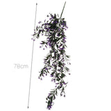 Maxbell 78cm Artificial Flower Plants leaf Vine Hanging Home Garden Decor Purple