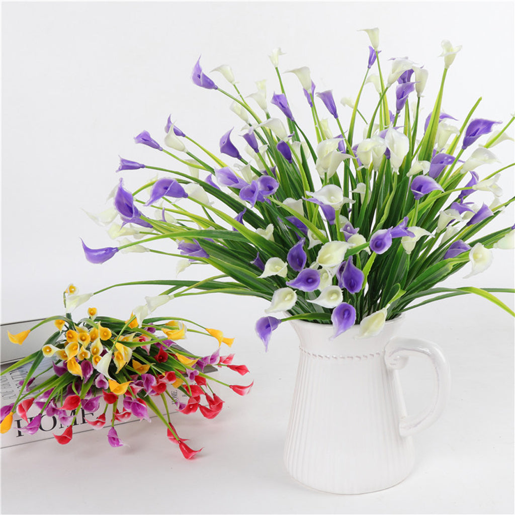 Artificial Calla Lily Flower Bouquet Wedding Home Floral Decor White