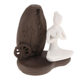 Max Maxb Ceramic Backflow Yoga Girl Incense Burner Home Yoga Room Study Decoration C