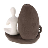 Max Maxb Ceramic Backflow Yoga Girl Incense Burner Home Yoga Room Study Decoration C