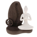Max Maxb Ceramic Backflow Yoga Girl Incense Burner Home Yoga Room Study Decoration C