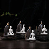 Max Maxb Ceramic Backflow Yoga Girl Incense Burner Home Yoga Room Study Decoration C