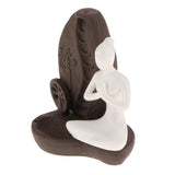Max Maxb Ceramic Backflow Yoga Girl Incense Burner Home Yoga Room Study Decoration C