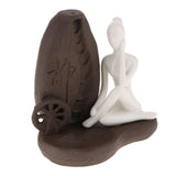 Max Maxb Ceramic Backflow Yoga Girl Incense Burner Home Yoga Room Study Decoration E