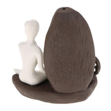 Max Maxb Ceramic Backflow Yoga Girl Incense Burner Home Yoga Room Study Decoration E