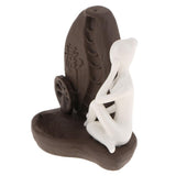 Max Maxb Ceramic Backflow Yoga Girl Incense Burner Home Yoga Room Study Decoration E