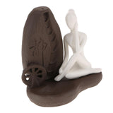 Max Maxb Ceramic Backflow Yoga Girl Incense Burner Home Yoga Room Study Decoration E