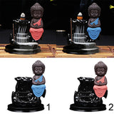 Max Maxb Ceramic Porcelain Buddha Backflow Incense Burner Ceramic Cones Holder Blue