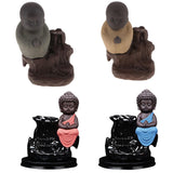 Max Maxb Ceramic Porcelain Buddha Backflow Incense Burner Ceramic Cones Holder Blue