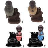 Max Maxb Ceramic Porcelain Buddha Backflow Incense Burner Ceramic Cones Holder Blue