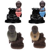 Max Maxb Ceramic Porcelain Buddha Backflow Incense Burner Ceramic Cones Holder Blue