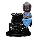 Max Maxb Ceramic Porcelain Buddha Backflow Incense Burner Ceramic Cones Holder Blue