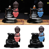 Max Maxb Ceramic Porcelain Buddha Backflow Incense Burner Ceramic Cones Holder Blue