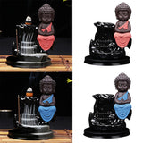 Max Maxb Ceramic Porcelain Buddha Backflow Incense Burner Ceramic Cones Holder Blue